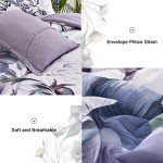 Elegant Floral Queen Bed Set - 7 Pieces
