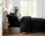 CozyLux 7-Piece King Size Bed Set - Black