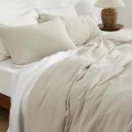 Luxury Waffle King Duvet Cover Set with Shams