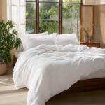 Bedsure King Size Washed Cotton Duvet Cover Set