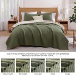 Olive Green Queen Quilt Set with Pillow Shams