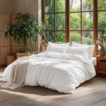 Bedsure King Size Washed Cotton Duvet Cover Set