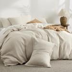 Luxury Waffle King Duvet Cover Set with Shams