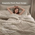Beige Queen Comforter Set with Sheets and Pillows