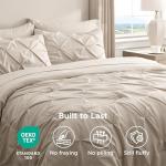 Beige Queen Comforter Set with Sheets and Pillows