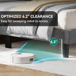 Queen Size Upholstered Platform Bed Frame in Gray