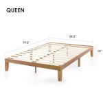 Mellow Naturalista Classic 12 Inch Wood Bed, Queen