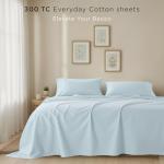 Soft Cotton Full Sheet Set - Light Blue 4-Piece