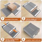 4 Pack Bed Sheet Storage Organizers - Grey