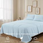 Soft Cotton Full Sheet Set - Light Blue 4-Piece