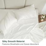 Ivory Satin Queen Sheet Set - 4 Pieces