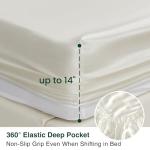 Ivory Satin Queen Sheet Set - 4 Pieces