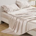 Bedsure King Satin Sheet Set - Soft & Silky