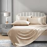 Luxurious Taupe Satin King Sheet Set