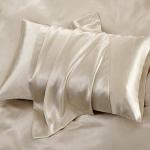 Luxurious Taupe Satin King Sheet Set