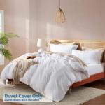 Soft White Queen Duvet Cover Set, 3 Pieces