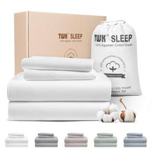 Luxury Egyptian Cotton Queen Sheet Set - White