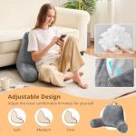 Velvet Reading Pillow for Comfortable Bed Sitting