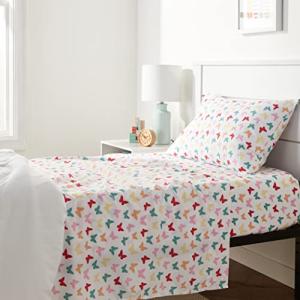 Kids' Multi-Color Butterfly Microfiber Twin Sheet Set