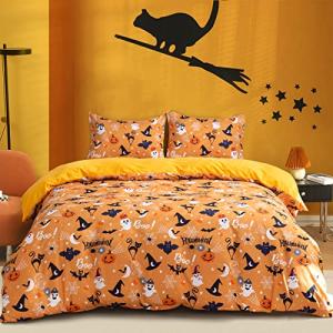 Halloween Duvet Cover Set Twin Size - Spooky Design