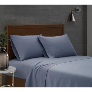 London Fog Blue Microfiber 4-Piece King Sheet Set