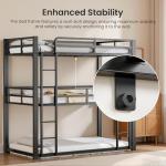 Miscoos Twin Metal Triple Bunk Bed Set