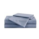 London Fog Blue Microfiber 4-Piece King Sheet Set