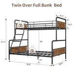 Idealhouse Twin Over Full Metal Bunk Bed
