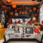 Evenhug Halloween Quilt Set King Size 4-Piece