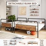 Idealhouse Twin Over Full Metal Bunk Bed