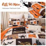 Halloween King Quilt Set with Spooky Designs