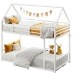 LIKIMIO Twin Over Twin House Bunk Bed Frame