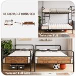Idealhouse Twin Over Full Metal Bunk Bed
