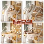 LIKIMIO Twin Over Twin House Bunk Bed Frame