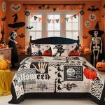 Evenhug Halloween Quilt Set King Size 4-Piece
