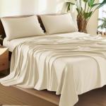 Luxury 100% Cotton Queen Sheet Set - Beige