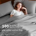 Luxury 100% Cotton Queen Sheet Set - Grey