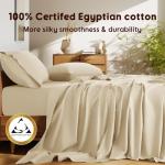 Luxury 100% Cotton Queen Sheet Set - Beige