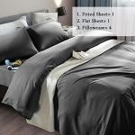 SONORO KATE King Bed Sheet Set - Dark Grey