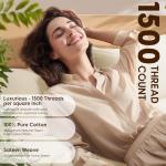 Luxury 100% Cotton Queen Sheet Set - Beige