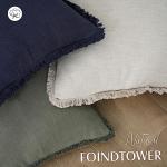 Set of 2 Boho Fringe Pillow Covers, 18x18 Inch