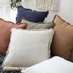 Set of 2 Boho Fringe Pillow Covers, 18x18 Inch