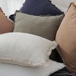 Set of 2 Boho Fringe Pillow Covers, 18x18 Inch
