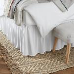 Lightweight Ruffled Bed Skirt, Bright White, Queen