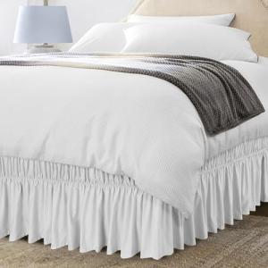 Utopia Bedding Twin White Adjustable Bed Ruffle