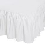 Lightweight Ruffled Bed Skirt, Bright White, Queen