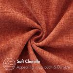 Burnt Orange Chenille Throw Pillow Covers - Set of 2