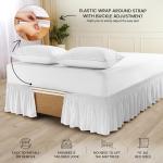 Utopia Bedding Twin White Adjustable Bed Ruffle