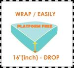 Cozy Elastic Bed Wrap with Ruffle Fringe, Twin/Full