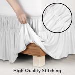 Utopia Bedding Twin White Adjustable Bed Ruffle
